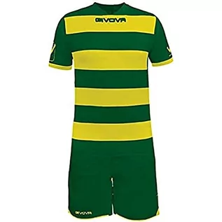 Zestawy męskiej odzieży sportowej - Givova, kit rugby, zielony ciemno/żółty, L - grafika 1