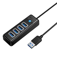 Huby USB - Adapter Hub USB do 4x USB 3.0 Orico, 5 Gbps, 0.15m (czarny) - miniaturka - grafika 1