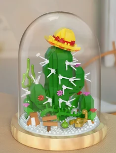 KLOCKI KONSTRUKCYJNE EDUKACYJNE KAKTUS SZTUCZNA ROŚLINA KWIAT DO SKŁADANIA UKŁADANIA W OSŁONIE PLASTIKOWEJ PREZENT DLA DZIECI I DOROSŁYCH - Klocki - miniaturka - grafika 1