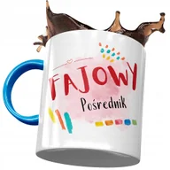 Kubki - Kubek Błękitny Dla Pośrednika Fajowy Pośrednik z Nadrukiem ze Zdjęciem + Opakowanie na prezent (wzór 02) - miniaturka - grafika 1