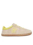 Espadryle damskie - Tommy Hilfiger Espadryle Woven Logo Embroidery FW0FW09108 Beżowy - miniaturka - grafika 1