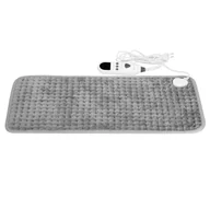 Masażery - Mata podgrzewana, relaksacyjna 60x30 cm elektryczna poduszka z pilotem i funkcją timera, szara - miniaturka - grafika 1