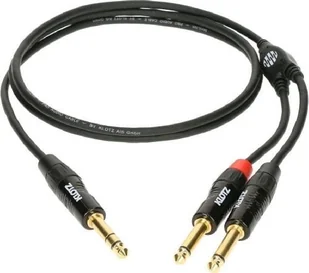 Kabel Klotz Jack 6.3 mm - Jack 6.3 mm x2 3m czarny - Kable komputerowe i do monitorów - miniaturka - grafika 1