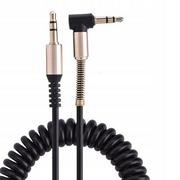 Złącza, przejściówki, adaptery - Spiralny Kabel Przewód Mini Jack 3,5mm Aux Audio - miniaturka - grafika 1