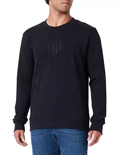 Swetry męskie - GANT sweter męski, czarny, 3XL - grafika 1