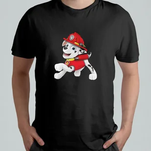 Koszulka Z Nadrukiem T-shirt Słodki Pies Psi Patrol Marshall r. L - Koszulki męskie - miniaturka - grafika 1