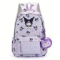 Plecaki szkolne i tornistry - Plecak Sanrio Kuromi My Melody Duży Pojemny Z Portfelem Fioletowy Sanrio - miniaturka - grafika 1