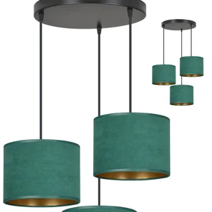 Emibig Hilde lampa wisząca 3-punktowa zielona 1051/3PREM 1051/3PREM - Lampy sufitowe - miniaturka - grafika 5