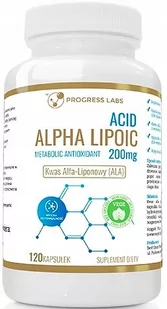 PIOTR KARPIŃSKI " BEST STORE" Progress Labs ALA Kwas Alfa Liponowy 200 mg 120 kapsułek 3658971 - Serce i układ krążenia - miniaturka - grafika 1