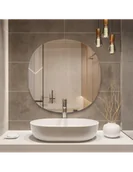 Lustra - Lustro do łazienki nieregularnie zaokrąglone LAOS, Dostępne wymiary: Średnica 80cm - miniaturka - grafika 1