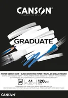 Podobrazia, bloki, papiery - Blok rysunkowy Graduate, A5, czarny - miniaturka - grafika 1