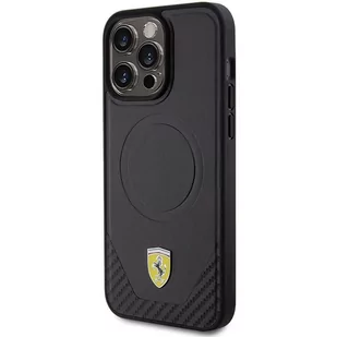 Ferrari FEHMP15XPTEK iPhone 15 Pro Max 6.7" czarny/black hardcase Carbon Metal Logo MagSafe - Etui i futerały do telefonów - miniaturka - grafika 2