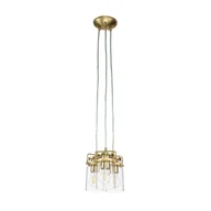 Lampy sufitowe - Brinley lampa wisząca mosiądz KL-BRINLEY3-BB Kichler - miniaturka - grafika 1
