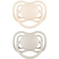 Smoczki uspokajające - Smoczek CANPOL BABIES DentalAir 18 m+ Kremowo-szary (2 sztuki) - miniaturka - grafika 1
