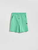 Spodnie i spodenki dla chłopców - Reserved - Bawełniane szorty - zielony - miniaturka - grafika 1