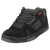 Sneakersy męskie - DC męskie buty/sneakersy Stag czarne 42,5, Black Grey Red, 43 EU - miniaturka - grafika 1