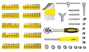 Zestaw kluczy nasadowych i bitów 1/4" 130 el TORX HEX PZ PH TRADE HOUSE - Zestawy narzędziowe - miniaturka - grafika 7