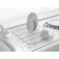 Suszarki do naczyń - Niski chromowany metalowy ociekacz na naczynia Addis, 43x33x7 cm - miniaturka - grafika 1