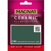 Farby wewnętrzne - MAGNAT Farba ceramiczna Ceramic TESTER ciemnozielony malachit C80 30 ml - miniaturka - grafika 1