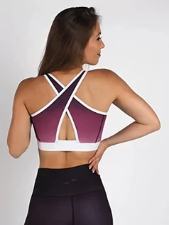 Biustonosze - SWEDISH FALL LIFTING ATHLETES Crossed Mesh Bra Purple Blush, l L3P23C38S4 - grafika 1