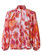 Bluzki damskie - HUGO - Bluzka damska  Carmel-1, wielokolorowy|pomarańczowy|wyrazisty róż - miniaturka - grafika 1