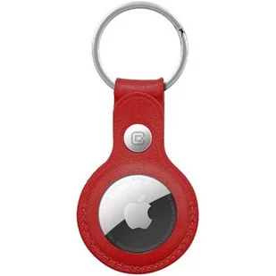 Apple Crong Leather Case with Key Ring Skórzany brelok do AirTag (czerwony) - Pozostałe akcesoria do telefonów - miniaturka - grafika 1