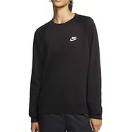 Bluzy damskie - NIKE Nike W Nsw Essntl Crew Flc bluza damska czarny czarny/biały X-L BV4110 - miniaturka - grafika 1