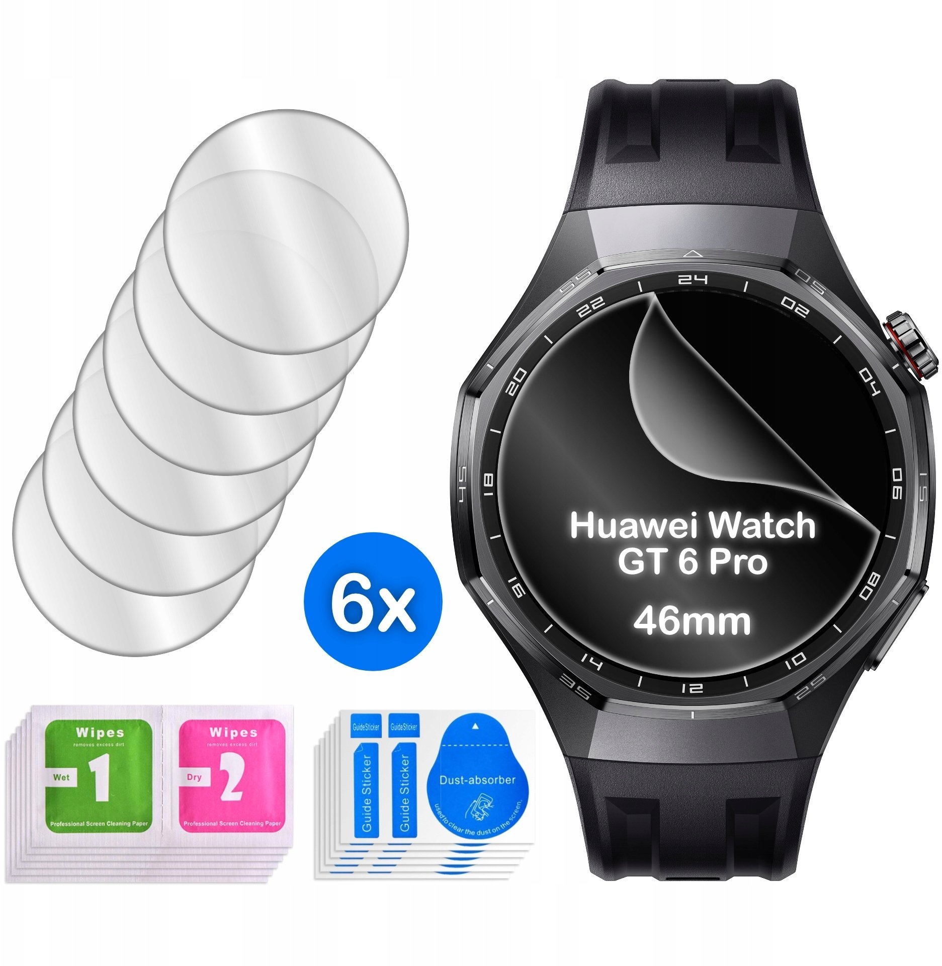 krainaGSM FOLIA do Huawei Watch GT 6 Pro 46mm HYDROŻELOWA OCHRONNA na ekran 6 sztuk