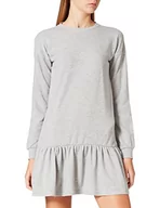 Sukienki - Noisy may Damska sukienka Nmnero L/S Sweat Dress, jasnoszary melanżowy, S - miniaturka - grafika 1