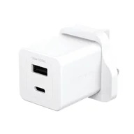 Etui i futerały do telefonów - PanzerGlass empower by ® Turbo 35W Charger incl. USB-C + USB-A UK Plug| Silver White Przezroczysta ochrona ekranu Uniwersalne 1 szt. - miniaturka - grafika 1