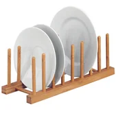 Suszarki do naczyń - Zeller Bambusowy stojak na talerze 34x13x12 cm - miniaturka - grafika 1