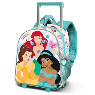 Disney Princess Rainbows mały plecak 3D z kółkami, wielokolorowy, 26 x 34 cm, pojemność 7 l, Wielokolorowa księżniczka, Jeden rozmiar, Mały plecak 3D z kółkami - Plecaki - miniaturka - grafika 1