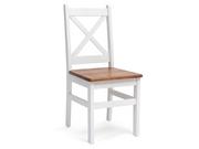 Krzesła - Krzesło drewniane nr4 białe/dąb - miniaturka - grafika 1