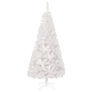 Lumarko Sztuczna choinka z opalizującymi końcówkami, biała, 150 cm, PVC - Choinki - miniaturka - grafika 3