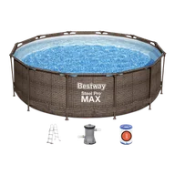 Baseny ogrodowe - Basen stelażowy Bestway Steel Pro Max 366x100cm  - miniaturka - grafika 1