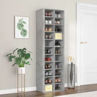 Szafki na buty - vidaXL Szafka na buty betonowa szara 54x34x183 cm materiał drewnopochodny - stojak na buty - półki na buty - stojak na buty - stojak na buty - miniaturka - grafika 1