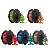 Filamenty i akcesoria do drukarek 3D - filament do drukarek 3D, trójkolorowy jedwab PLA, średnica 175 mm, 5 sztuk w podwójnym kolorze B - miniaturka - grafika 1
