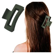 Ozdoby do włosów - Klamra do Włosów Zielona Duża Spinka Francuska Matowa Lekka i Wytrzymała - miniaturka - grafika 1