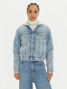 Calvin Klein Jeans Kurtka jeansowa J20J224096 Niebieski Regular Fit - Kurtki damskie - miniaturka - grafika 1