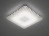 Lampy sufitowe - Trio Leuchten Nowoczesny kwadratowy plafon biały wbudowany LED ściemniany - Samurai - miniaturka - grafika 1