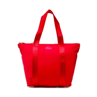 Torebki damskie - Lacoste Torebka Xs Shopping Bag NF3620YA Pompier Rose Fluo K05 - grafika 1