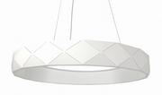 Lampy sufitowe - Light Prestige biała lampa sufitowa REUS Prestige Light LP-8069/1P LED WH wisząca metalowy pierścień glamour LP-8069/1P LED WH - miniaturka - grafika 1