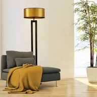 Lampy stojące - CZARNO ZŁOTA LAMPA PODŁOGOWA W STYLU GLAMOUR DENERIS MIRROR - miniaturka - grafika 1