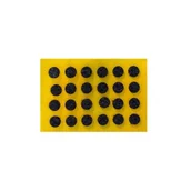 Zawiasy, okucia i inne akcesoria - Podkładka filcowa samoprzylepna czarna Ø10 24 sztuki ANDPOL - miniaturka - grafika 1