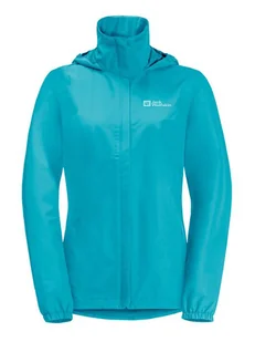 Jack Wolfskin Kurtka przeciwwiatrowa "Stormy" w kolorze turkusowym - Kurtki i kamizelki sportowe damskie - miniaturka - grafika 1
