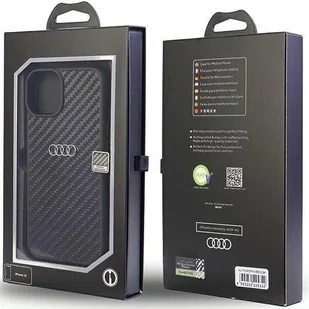 Etui Audi Carbon Fiber na iPhone 14 - czarne AU-TPUPCIP14-R8/D2-BK - Etui i futerały do telefonów - miniaturka - grafika 3