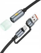 Kable USB - HOCO kabel USB A / Typ C do LED light UA38C czarny - miniaturka - grafika 1