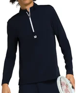 Bluzy męskie - Bluza męska Wilson M Elevate Performance 1/2 Zip Navy L - miniaturka - grafika 1