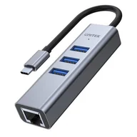 Huby USB - Unitek USB-C 3.1 3x USB-A RJ-45 5 Gbps - miniaturka - grafika 1