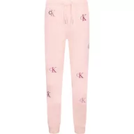 Spodnie sportowe damskie - CALVIN KLEIN JEANS Spodnie dresowe | Regular Fit - miniaturka - grafika 1